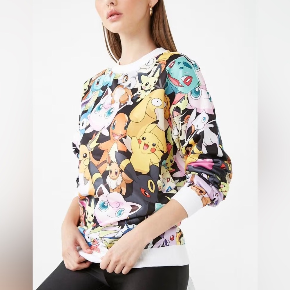 Forever21 Women’s L Pokémon Crewneck Sweatshirt Brand New